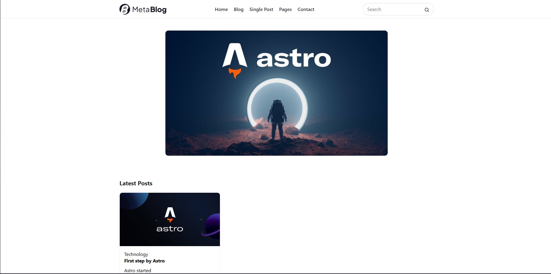 Astro Blog Theme